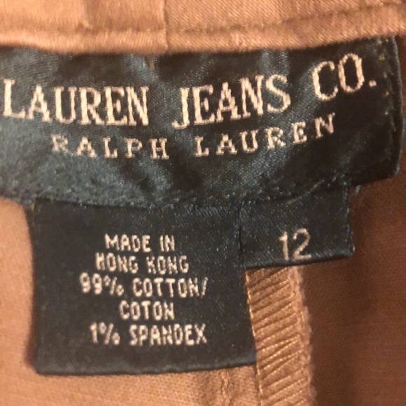 Lauren Jeans-Ralph Lauren,12,tan color,fabric feels fabulous! Pockets front  Bk. - Picture 12 of 12